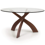 Entwine Dining Table - Natural Walnut / Clear
