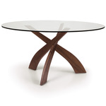 Entwine Dining Table - Natural Walnut / Clear