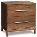 Mansfield Two Drawer Nightstand - Natural Walnut
