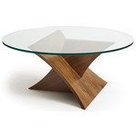 Planes Coffee Table - Natural Walnut / Clear