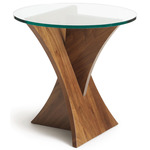 Planes Side Table - Natural Walnut / Clear