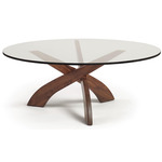 Entwine Coffee Table - Natural Walnut / Clear