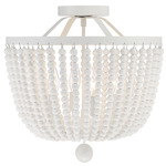 Rylee Semi Flush Ceiling Light - Matte White / White