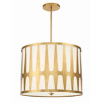 Royston Pendant - Antique Gold / White