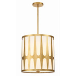 Royston Pendant - Antique Gold / White