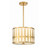 Royston Pendant - Antique Gold / White