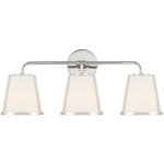 Fulton Bathroom Vanity Light - Polished Nickel / White