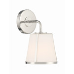 Fulton Wall Sconce - Polished Nickel / White