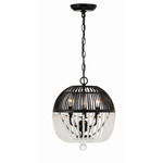 Duval Chandelier - Matte Black / Frosted