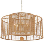 Jayna Chandelier - Burnished Silver / Natural