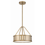 Kendal Pendant - Vibrant Gold / White Glass