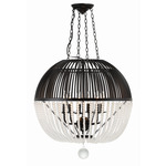 Duval Chandelier - Matte Black / Frosted