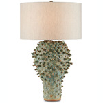 Sea Urchin Table Lamp - Green / Natural