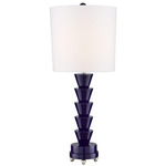 Culture Table Lamp - Cobalt Blue / White Linen