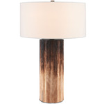Tendai Table Lamp - Natural Wood / White