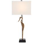 Antigone Table Lamp - Antique Brass / Black / Bone Linen