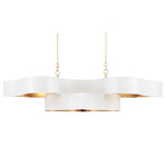 Grand Lotus Oval Chandelier - White