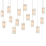 Escenia Multi-Light Linear Pendant - Silver / Selenite Crystal