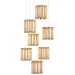 Daze Multi-Light Pendant - Antique Brass / Opal