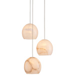 Lazio Multi-Light Pendant - Silver / Alabaster