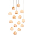 Lazio Multi-Light Pendant - Silver / Alabaster