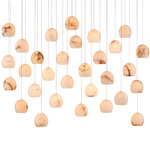 Lazio Multi-Light Linear Pendant - Silver / Alabaster