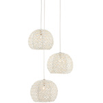 Piero Multi-Light Pendant - Silver / White