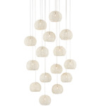 Piero Multi-Light Pendant - Silver / White