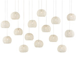 Piero Multi-Light Linear Pendant - Silver / White