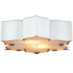 Grand Lotus Ceiling Light - White / Marbelized Acrylic