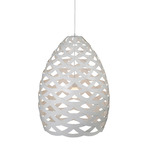 Tui Pendant - White Exterior / White Interior