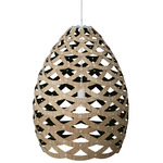 Tui Pendant - Bamboo Exterior / Black Interior