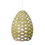 Tui Pendant - Bamboo Exterior / Lime Interior