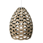 Tui Pendant - Bamboo Exterior / Black Interior