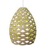 Tui Pendant - Bamboo Exterior / Lime Interior