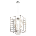 Attimo Pendant - Raw Steel / Transparent