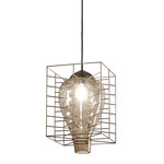 Attimo Pendant - Raw Steel / Smoky