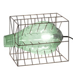 Attimo Table Lamp - Raw Steel / Light Green