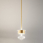 Desideria Mini Pendant - Matte Gold / Transparent