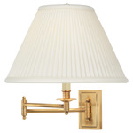 Kinetic Wall Swinger - Pleated Fabric / Antique Brass