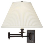Kinetic Wall Swinger - Pleated Fabric / Deep Patina Bronze