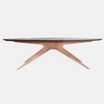 Dean Dining Table - Satin Copper / Black Grigio Carnico Marble