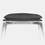 Prong Bench - Satin Nickel / Charcoal Gray