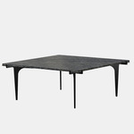 Prong Square Coffee Table - Blackened Steel / Black Grigio Carnico Marble