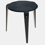 Bardot Side Table - Satin Nickel / Navy