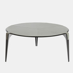 Bardot Coffee Table - Satin Nickel / Gray