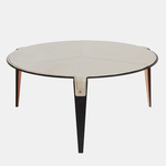 Bardot Coffee Table - Satin Copper / Beige