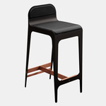 Bardot Stool - Satin Copper / Black