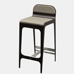 Bardot Stool - Satin Nickel / Gray