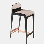 Bardot Stool - Satin Copper / Beige